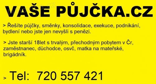 Půjčky bez registru již od 2,99 % tel: 720557421