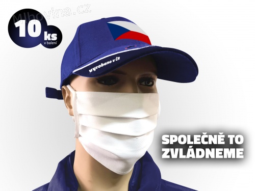 Vysoce kvalitní bavlněná rouška (ústenka) s úvazem