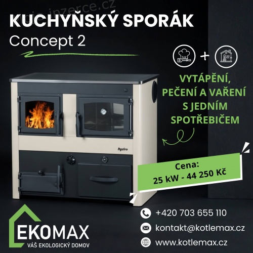 25 kW - Kuchyňský sporák Concept 2 - ideální do každé kuchyně